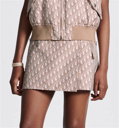 Skort Melocoton Pink Technical Taffeta Jacquard with Dior 